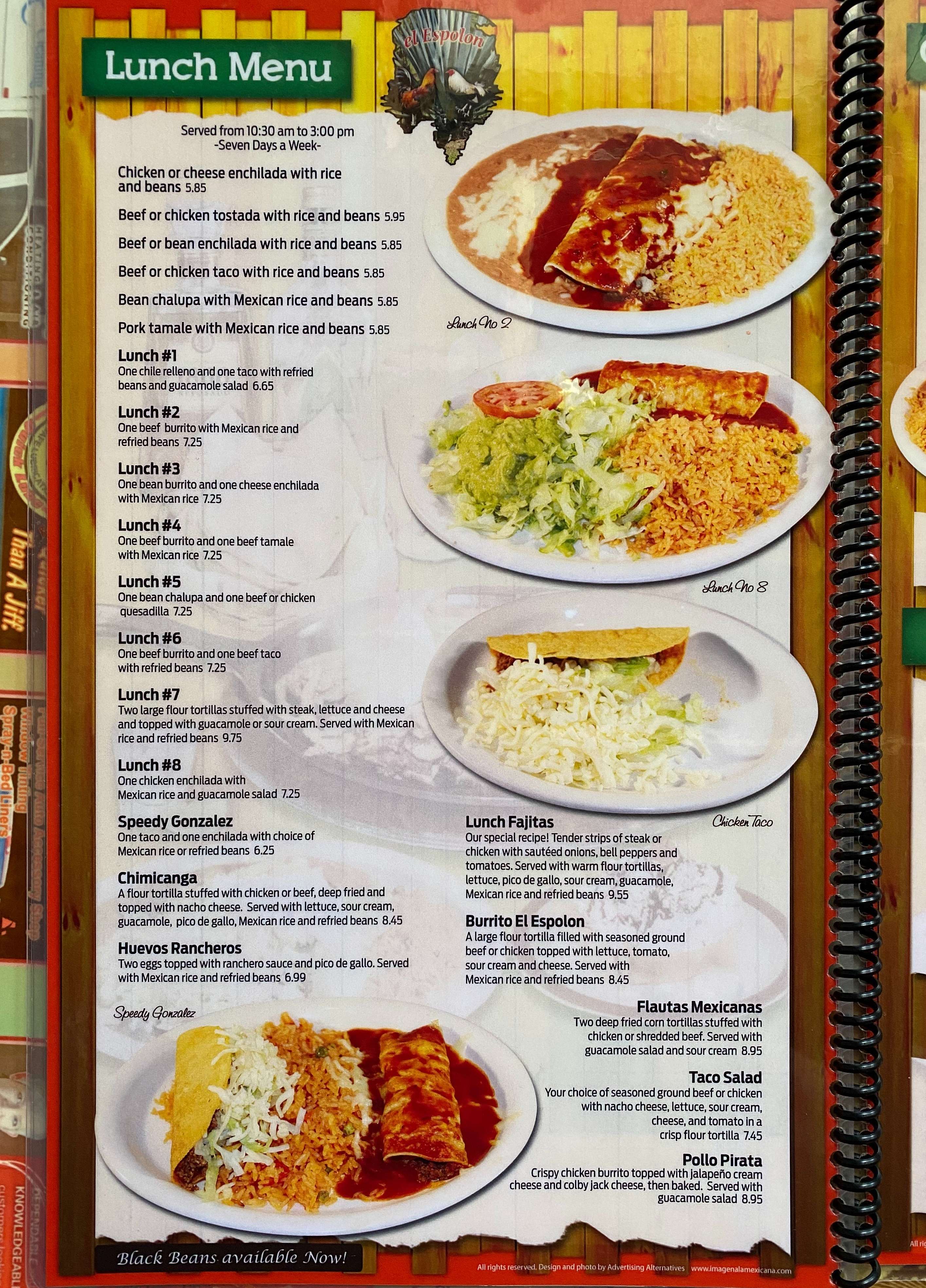 Lunch Menu With Prices at Yolanda Jones blog